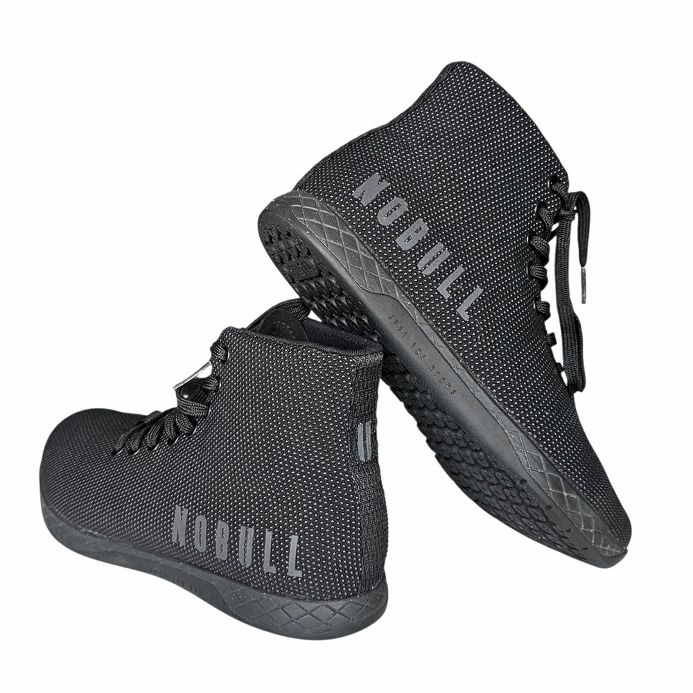 NOBULL Black Unisex High-Top Trainers Sz M9, W10.5